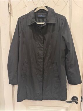 GAP Black Classic Utility Trench Coat Rain Jacket